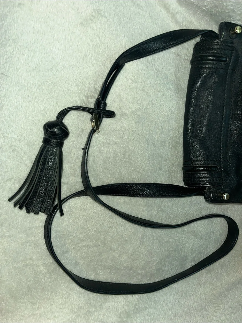 Kate Spade New York Pratt Street Small Rianne black pebbled leather crossbody